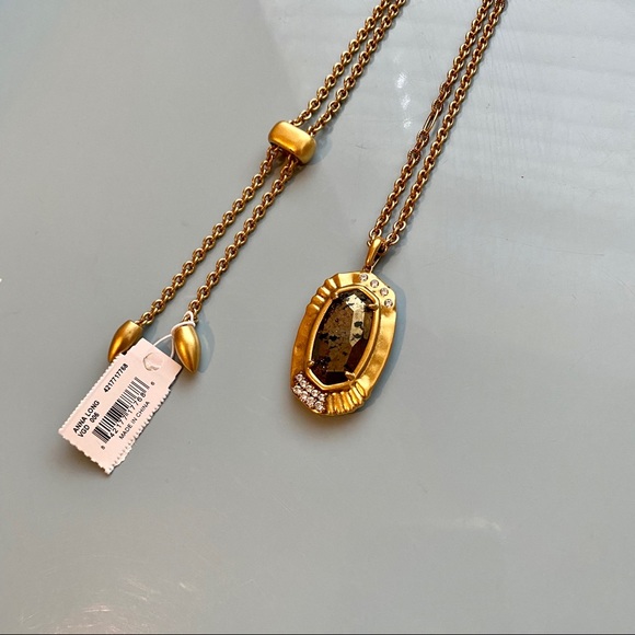 [SOLD] Kendra Scott Anna Necklace In Black Pyrite - Picture 2 of 4